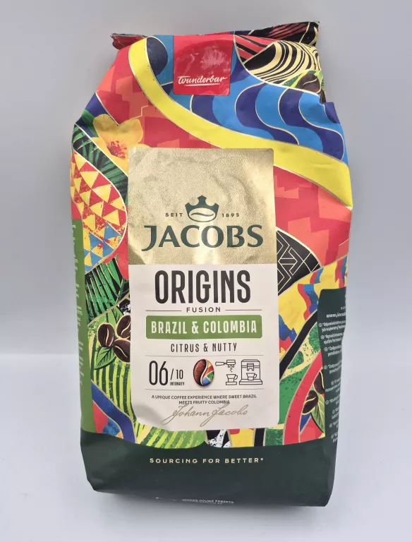KAWA ZIARNISTA JACOBS ORIGINS BRAZIL & COLOMBIA 1000 G