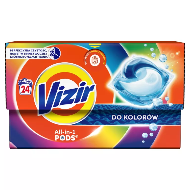 VIZIR PODS KAPSUŁKI DO PRANIA KOLORÓW 24 PRAŃ