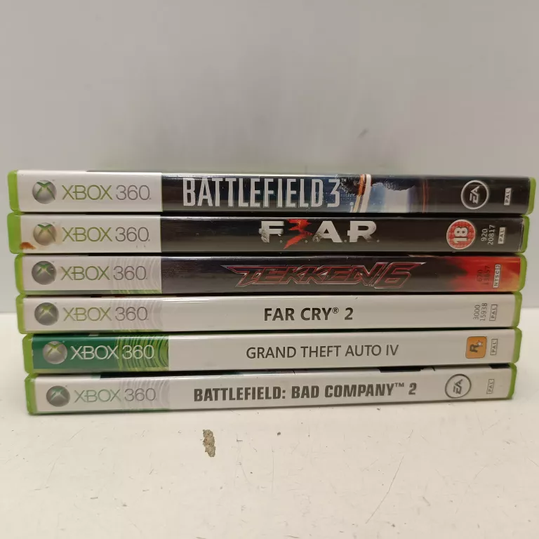ZESTAW 6 GIER NA XBOX 360 MOCNE RYSY !!!
