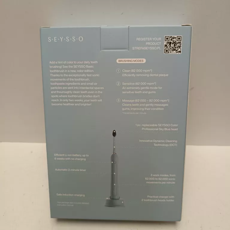SZCZOTECZKA SEYSSO BASIC SKY BLUE SONIC TOOTBRUSH