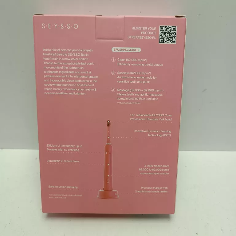 SZCZOTECZKA SEYSSO BASIC COLOR PINK PARADISE SZCZOTECZKA SONICZNA