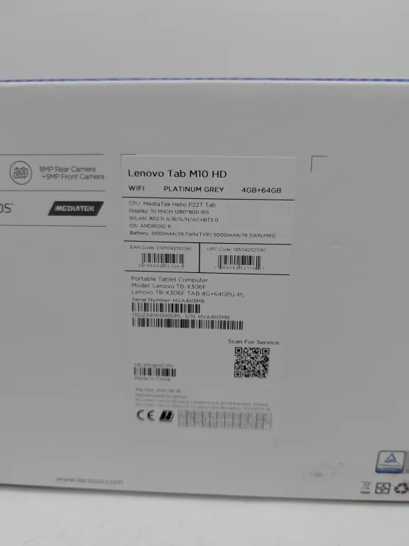 TABLET LENOVO TAB M10 HD 4GB 64GB 10 CALI