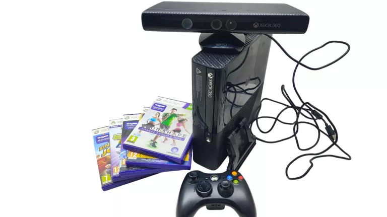 KONSOLA XBOX 360 SLIM + KINECT + GRY FITNESS + PAD – IDEALNA NA PREZENT
