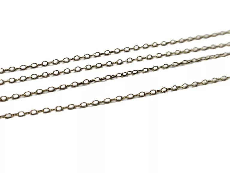 ZB250 DELIKATNY ZŁOTY ŁAŃCUSZEK 375 SPLOT ANKIER DŁUGOŚĆ 46 CM