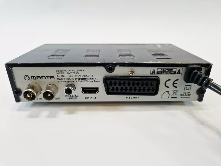TUNER NAZIEMNEJ TV/DEKODER DVB-T2 | MANTA DVBT019 + PILOT