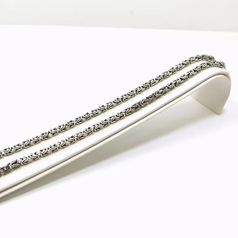 SREBRNY ŁAŃCUSZEK KRÓLEWSKI 925 30,8G 50CM