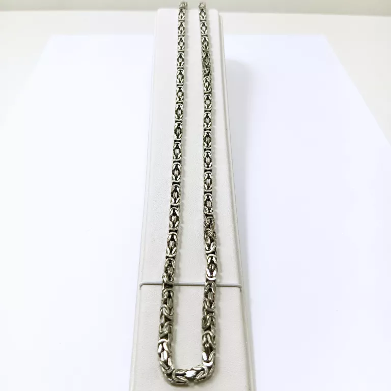 SREBRNY ŁAŃCUSZEK KRÓLEWSKI 925 30,8G 50CM