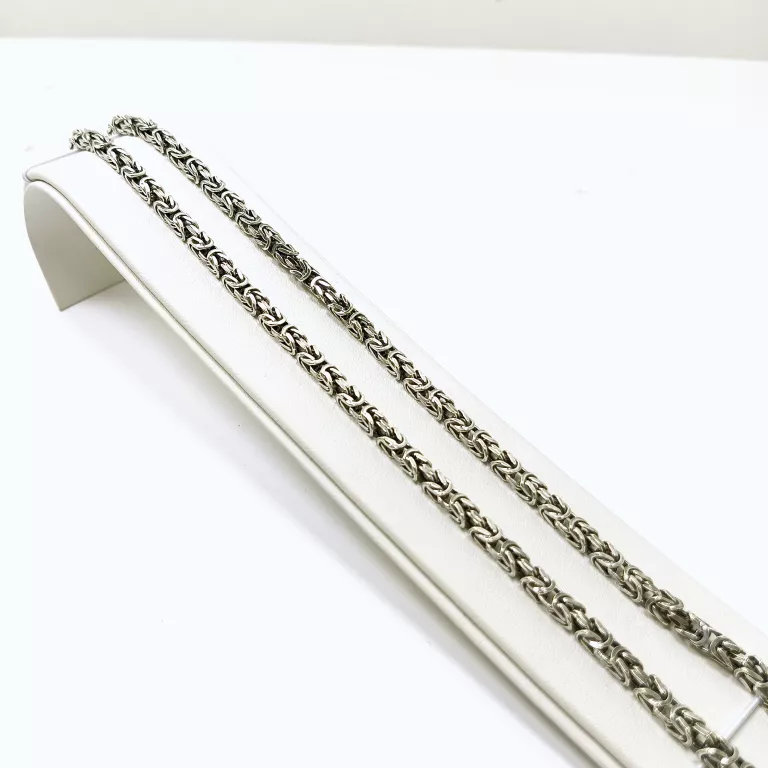 SREBRNY ŁAŃCUSZEK KRÓLEWSKI 925 30,8G 50CM