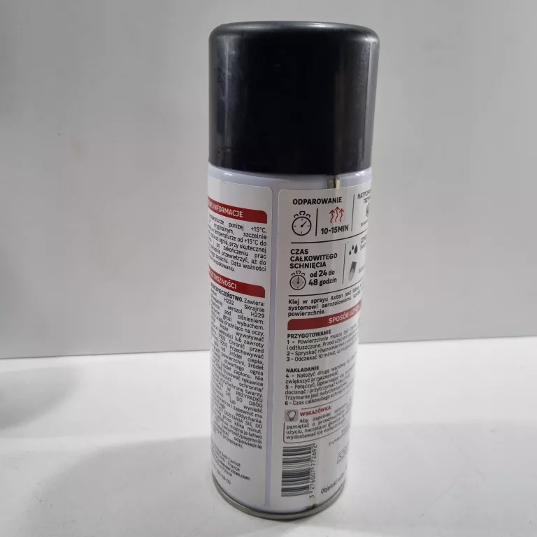 KLEJ KONTAKTOWY SPRAY BEZBRAWNY 0.4 L AXTON