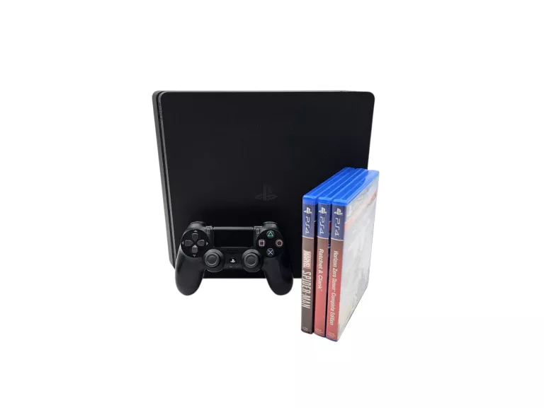 KONSOLA SONY PLAYSTATION 4 SLIM 500GB CUH-2116A BLU-RAY + PAD + 3 GRY