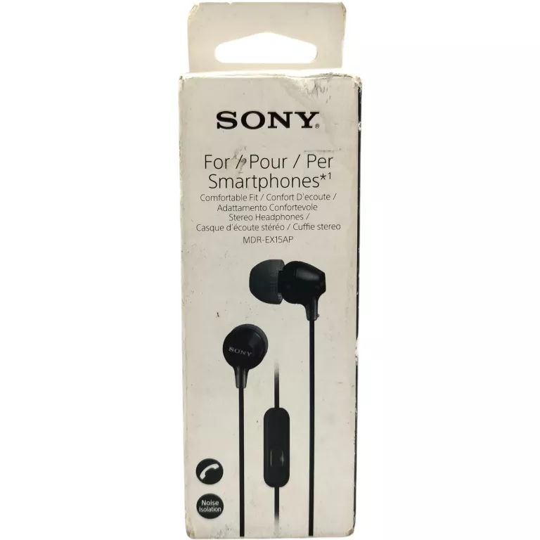 SŁUCHAWKI SONY MDR-EX15AP MIKROFON DOKANAŁOWE