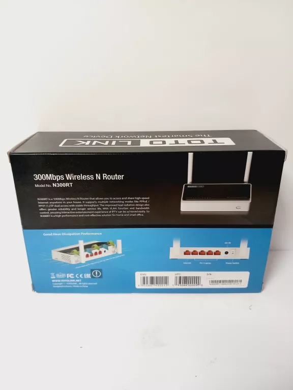 TOTOLINK N300RT ROUTER BEZPRZEWODOWY KOMPLET