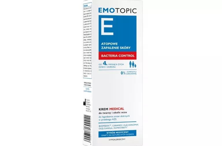 EMOTOPIC BACTERIA CONTROL KREM TWARZ OKOLICE OCZU 50ML