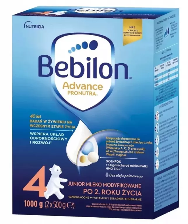 BEBILON 4 JUNIOR PRONUTRA-ADVANCE MLEKO POWYŻEJ 2 ROKU PROSZEK 1 KG
