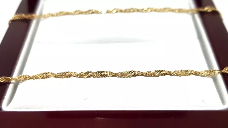 ZŁOTY ŁAŃCUSZEK SPLOT SINGAPUR PR333 42CM 1,20G
