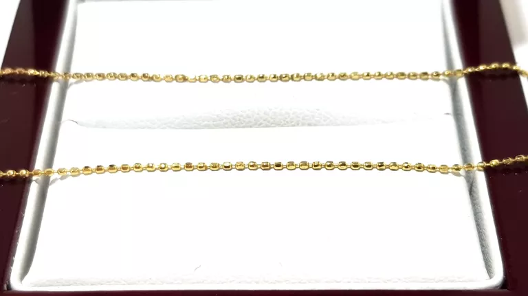 ZŁOTY ŁAŃCUSZEK SPLOT KULKOWY PR585 42CM 1,14G
