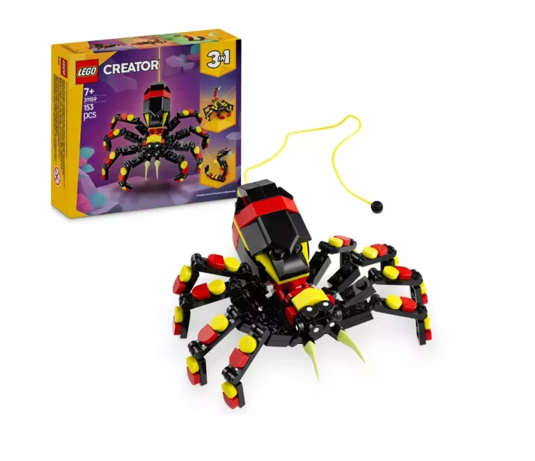 LEGO CREATOR 31159 DZIKIE ZWIERZĘTA 3W1 RUCHOMY PAJĄK, RUCHOMY SKORPION WĄ