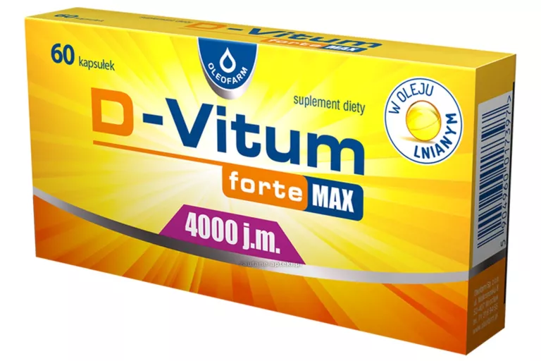 SUPLEMENT DIETY D-VITUM FORTE MAX 4000 J.M. - 60 KAPSUŁEK 10/2026R.