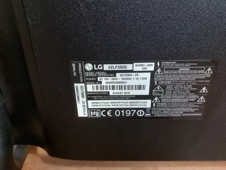 TELEWIZOR SMART-TV LG 42LF5800 100HZ WIFI YOUTUBE NETFLIX