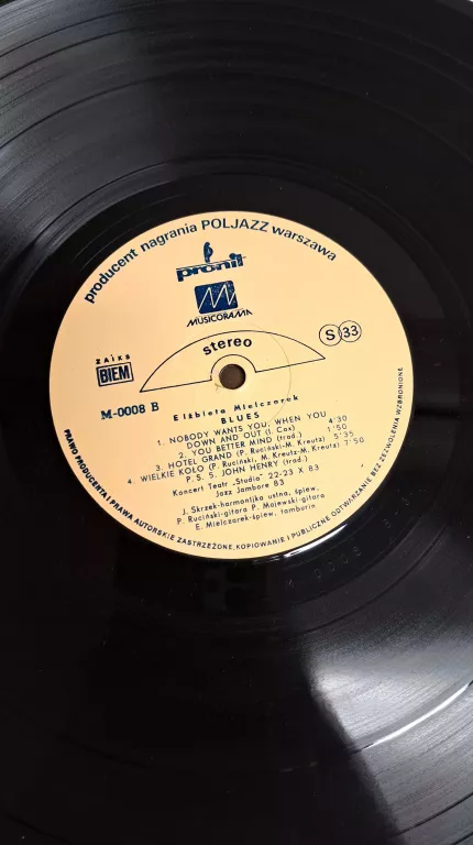 PŁYTA VINYLOWA BLUES KONCERT ELŻBIETA MIELCZAREK