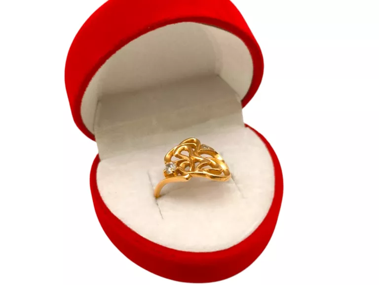 NIEZWYKŁY ZŁOTY PIERŚCIONEK 585 2,8G R. 12