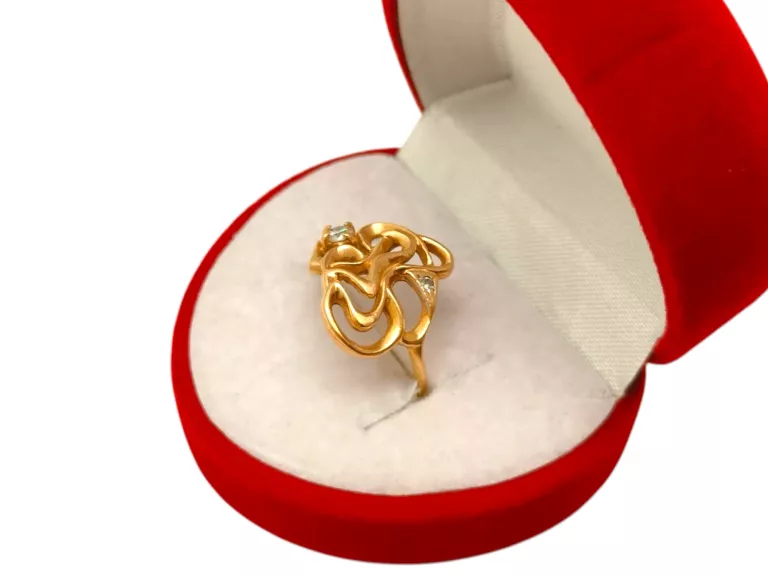 NIEZWYKŁY ZŁOTY PIERŚCIONEK 585 2,8G R. 12