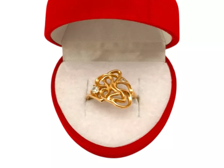 NIEZWYKŁY ZŁOTY PIERŚCIONEK 585 2,8G R. 12