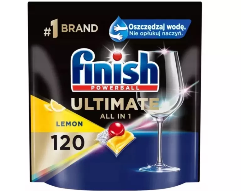 KAPSUŁKI DO ZMYWARKI FINISH POWERBALL ULTIMATE ALL IN 1 LEMON - 120 SZT