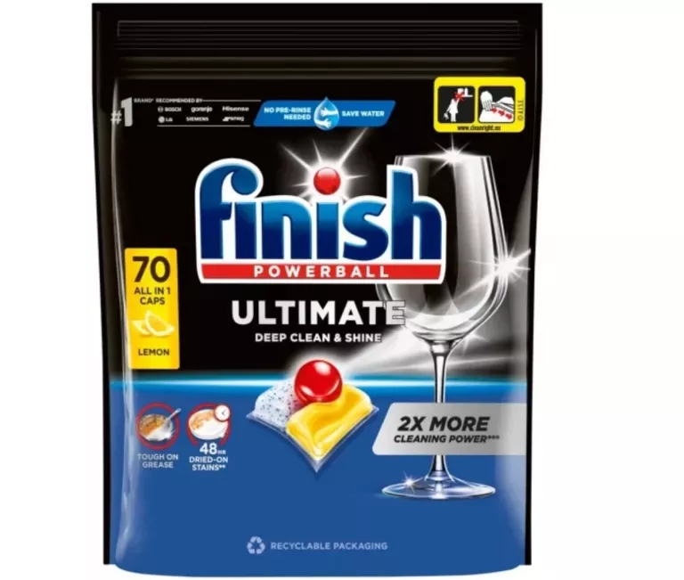 KAPSUŁKI DO MYCIA NACZYŃ W ZMYWARCE FINISH ULTIMATE ALL IN ONE 70 SZT