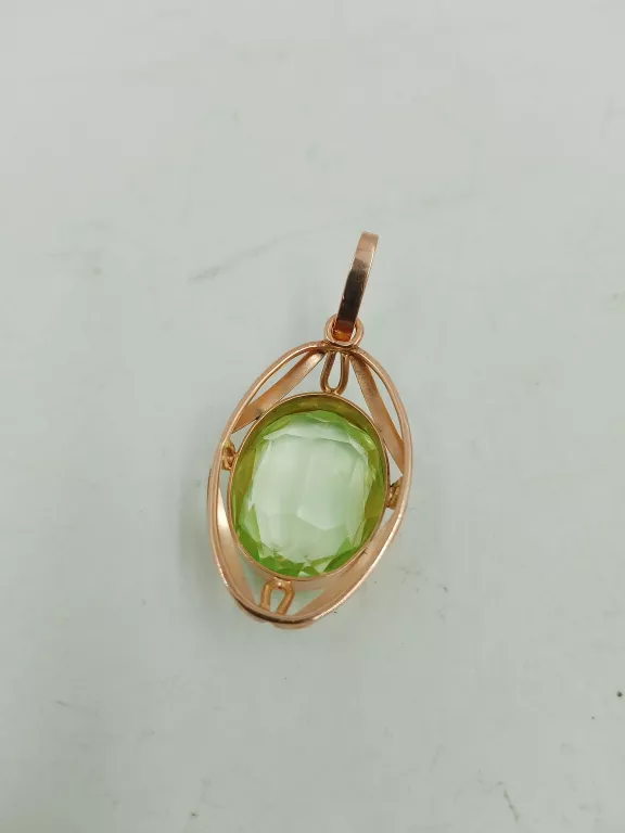 ZŁOTA ZAWIESZKA Z DUŻYM KAMIENIEM 585/9,67G