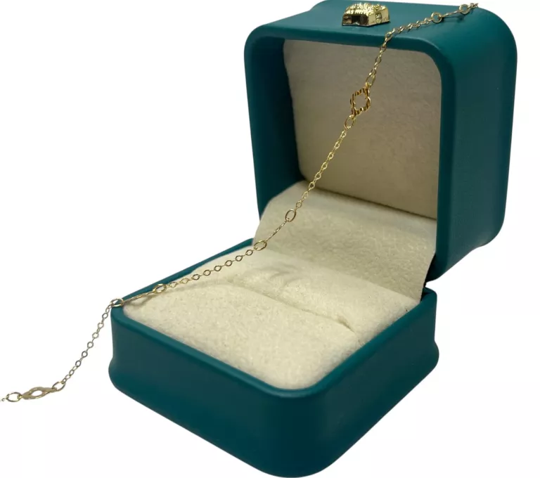 ŚLICZNA, ZŁOTA BRANSOLETKA NA NOGĘ 1,15G/P.585/22,5-24,5CM
