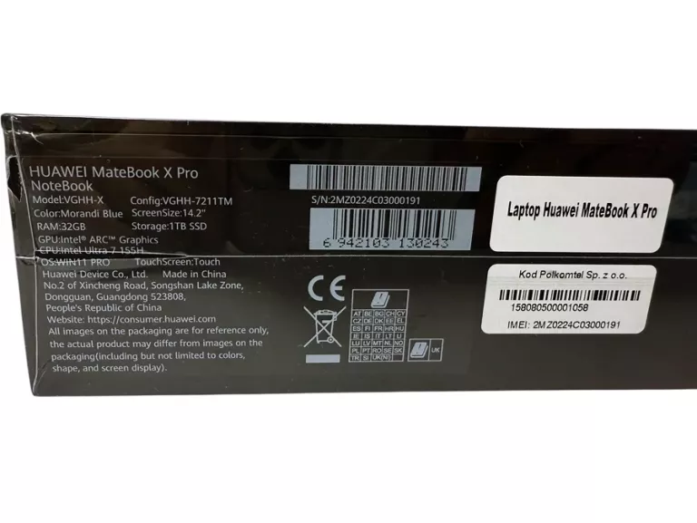 LAPTOP HUAWEI MATEBOOK X PRO 32/1TB