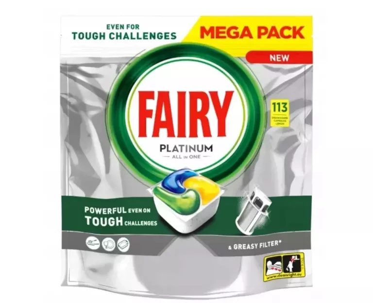 FAIRY PLATINUM YELLOW LEMON 113 SZT KAPSUŁKI TABLETKI DO ZMYWARKI