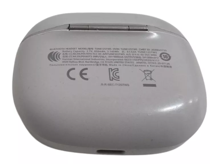 SŁUCHAWKI BEZPRZEWODOWE DOKANAŁOWE JBL TUNE 125 TWS