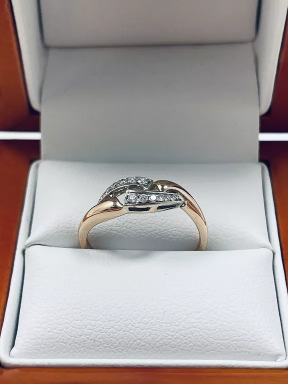 ZŁOTY PIERŚCIONEK DIAMENTY P.585/W.1,80G/R.14