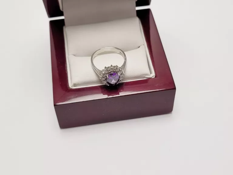 PIĘKNY SREBRNY PIERŚCIONEK 3,24G PR.925 ROZ.10