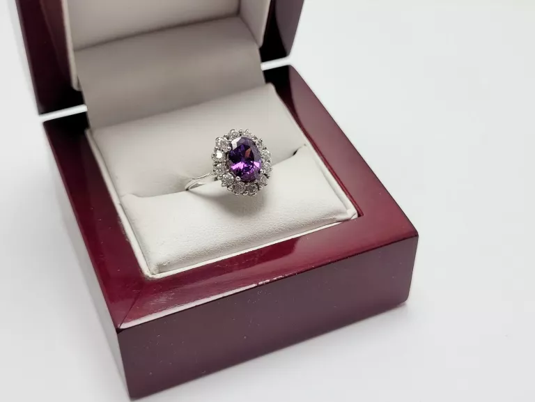PIĘKNY SREBRNY PIERŚCIONEK 3,24G PR.925 ROZ.10