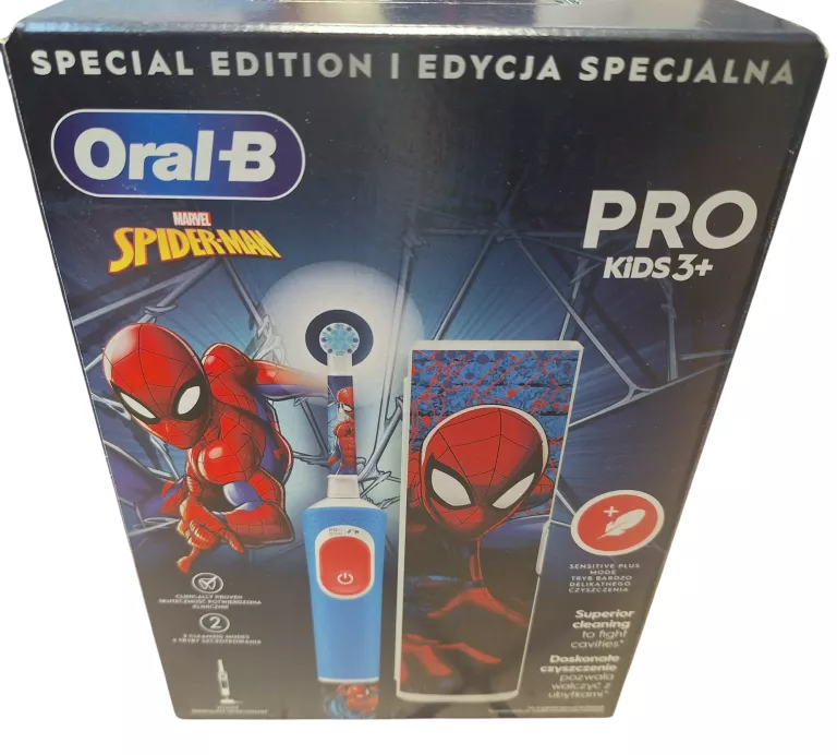 ELEKTRYCZNA SZCZOTECZKA DO ZĘBÓW ORAL-B PRO KIDS 3+ SPIDER-MAN