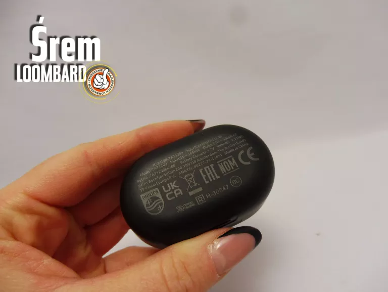 SŁUCHAWKI PHILIPS TAT1209, ETUI ŁADUJĄCE, BDB STAN!