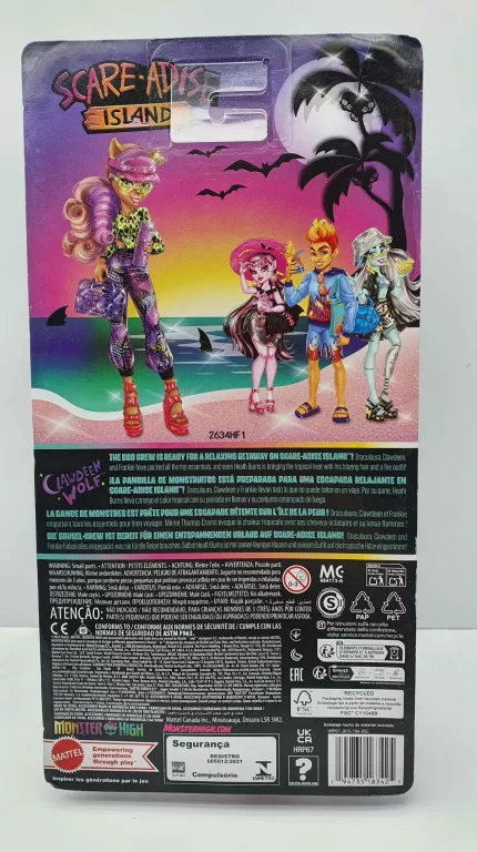 LALKA MONSTER HIGH WYSPA STRASZY-RAJ CLAWDEEN WOLF[250505001]
