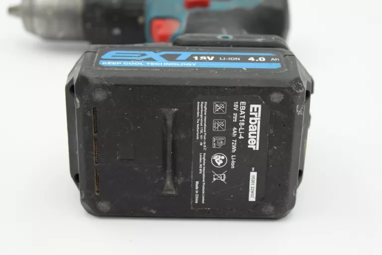 WKRĘTARKA ERBAUER ECD18-LI-2 Z, AKUMULATOR 4AH, ŁADOWARKA