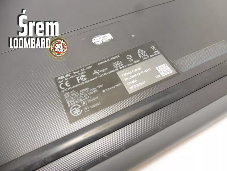 LAPTOP ASUS C403, 4GB/32GB, ŁADOWARKA, STAN DB!