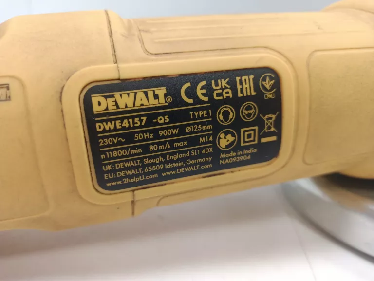 SZLIFIERKA KĄTOWA DEWALT DWE4157 900W