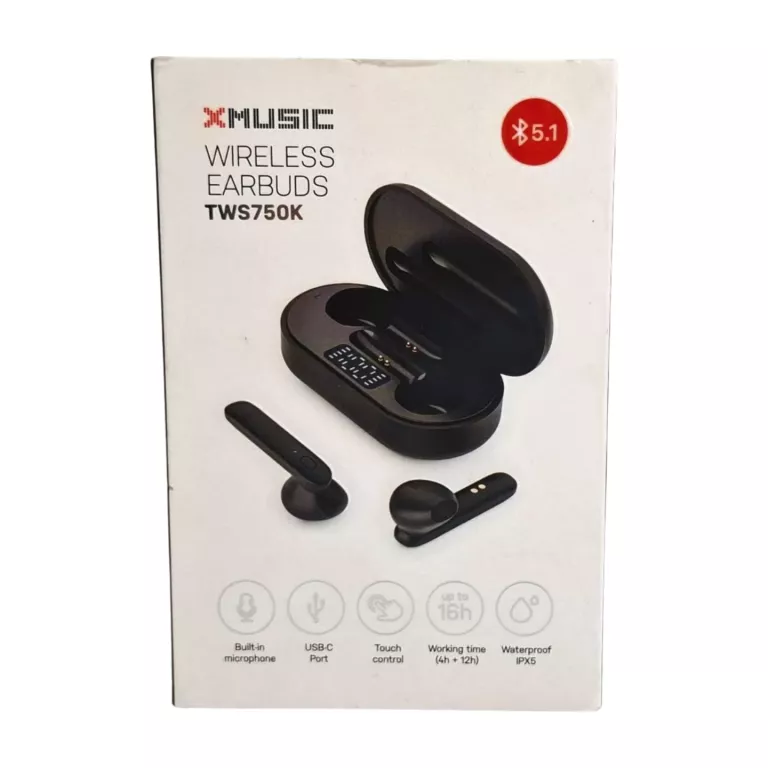 SŁUCHAWKI XMUSIC TWS750K CZARNE KOMPLET