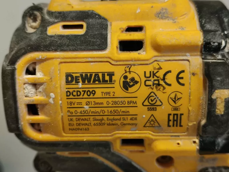 WKRĘTARKA DEWALT DCD709 18V AKUMULATOR 2AH ŁADOWARKA