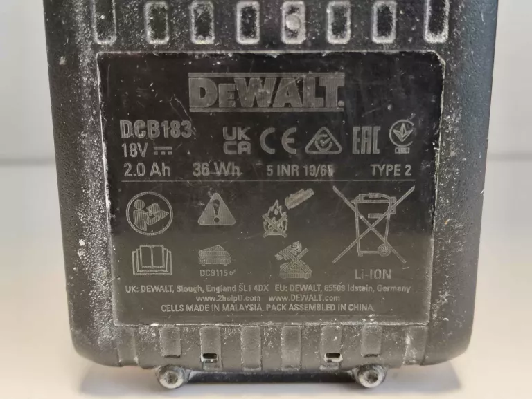 WKRĘTARKA DEWALT DCD709 18V AKUMULATOR 2AH ŁADOWARKA