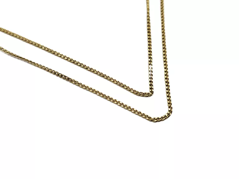 ZB248 DELIKATNY ZŁOTY ŁAŃCUSZEK 375 SPLOT DROBNA PANCERKA 50 CM