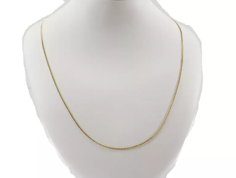 ZB248 DELIKATNY ZŁOTY ŁAŃCUSZEK 375 SPLOT DROBNA PANCERKA 50 CM