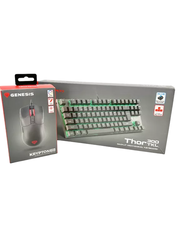 MYSZKA GENESIS KRYPTON 750 RGB+ KLAWIATURA MECHANICZNA GENESIS THOR 300 TK