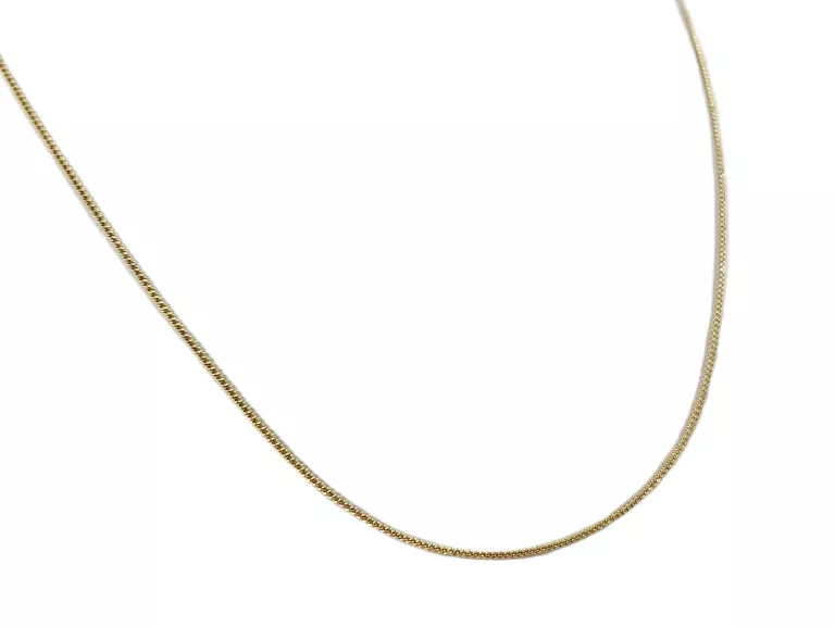 ZB248 DELIKATNY ZŁOTY ŁAŃCUSZEK 375 SPLOT DROBNA PANCERKA 50 CM